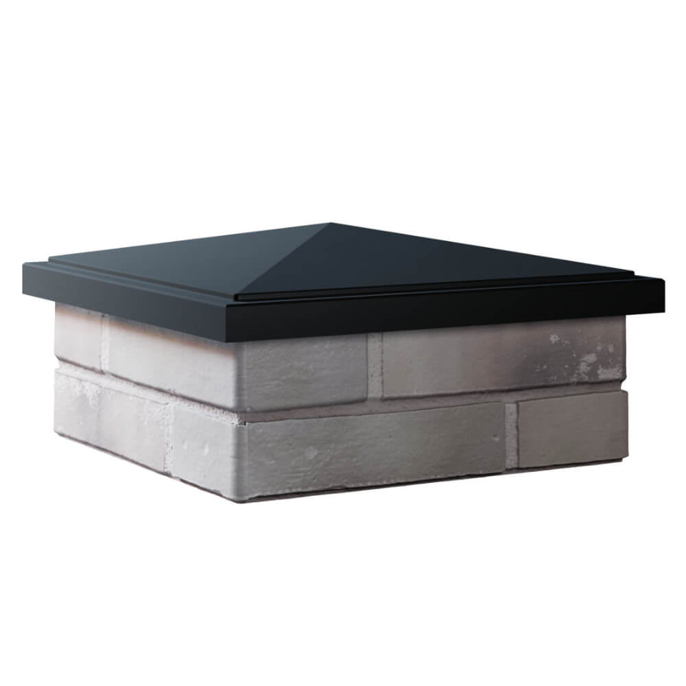 Колпак Zking БонаМоно Черный на столб 1.5х1.5 кирпича (385х385, 400х400мм)