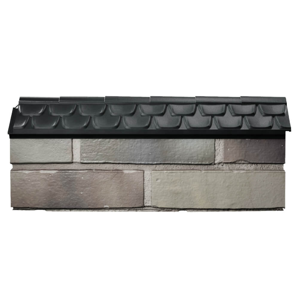 Парапет Zking Эльбрус Черный с посадкой на 0.5 кирпича (130мм)